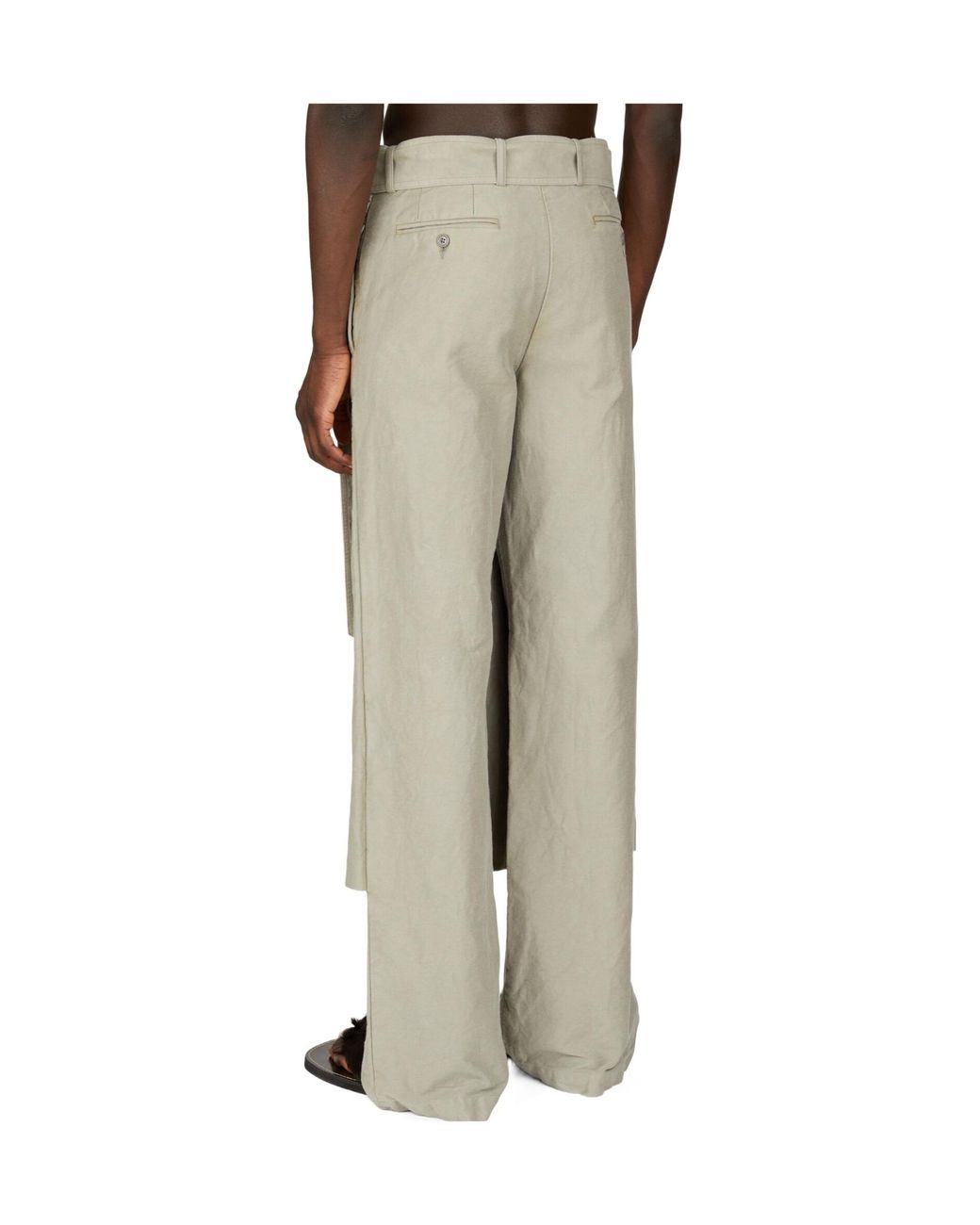 Dries Van Noten Natural Wrap Casual Pants for men