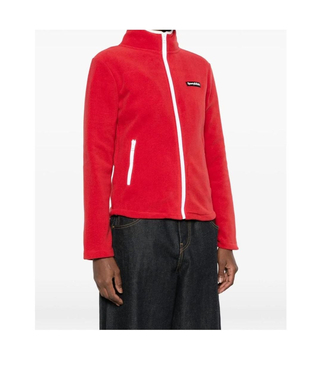 Sporty & Rich Red Long-Sleeve Casual Jacket