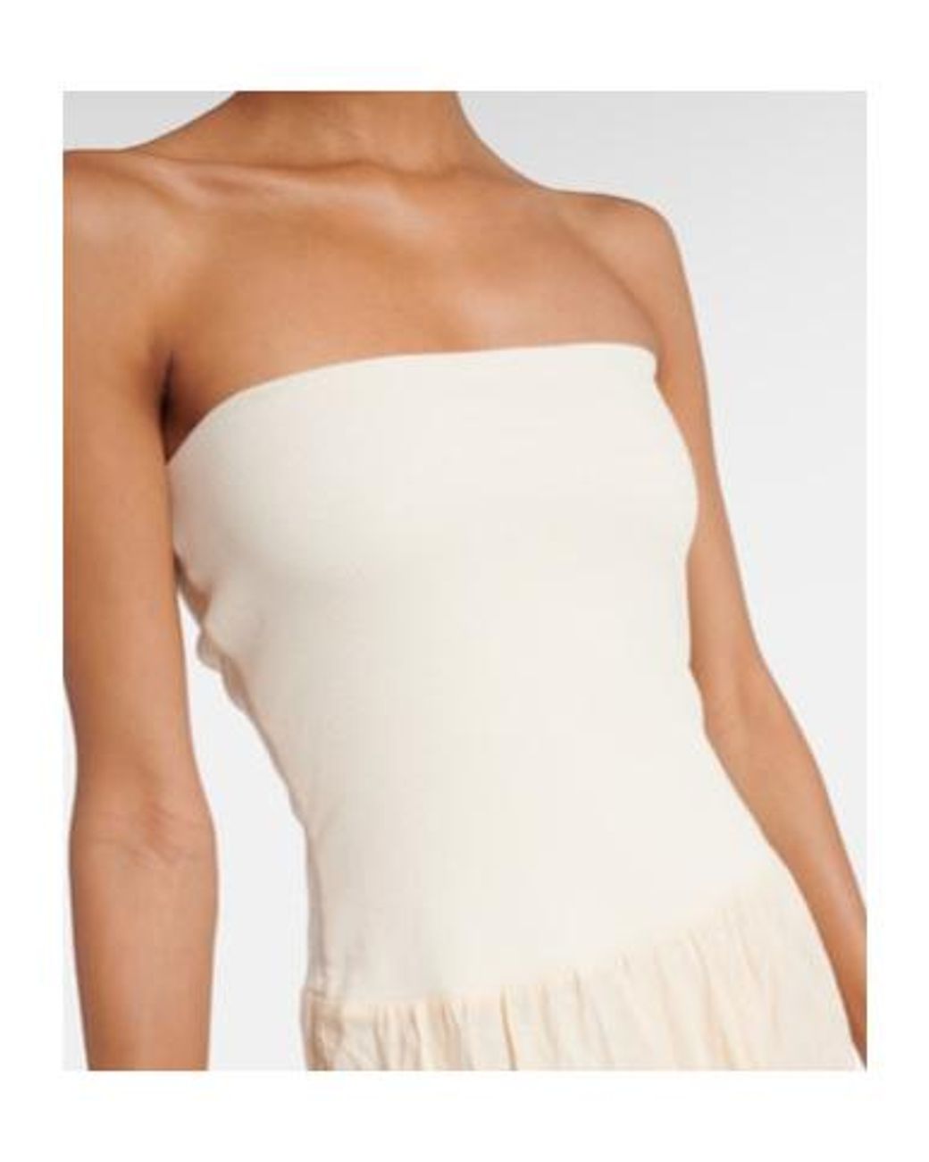 Johanna Ortiz White Linen-Blend Maxi Dress