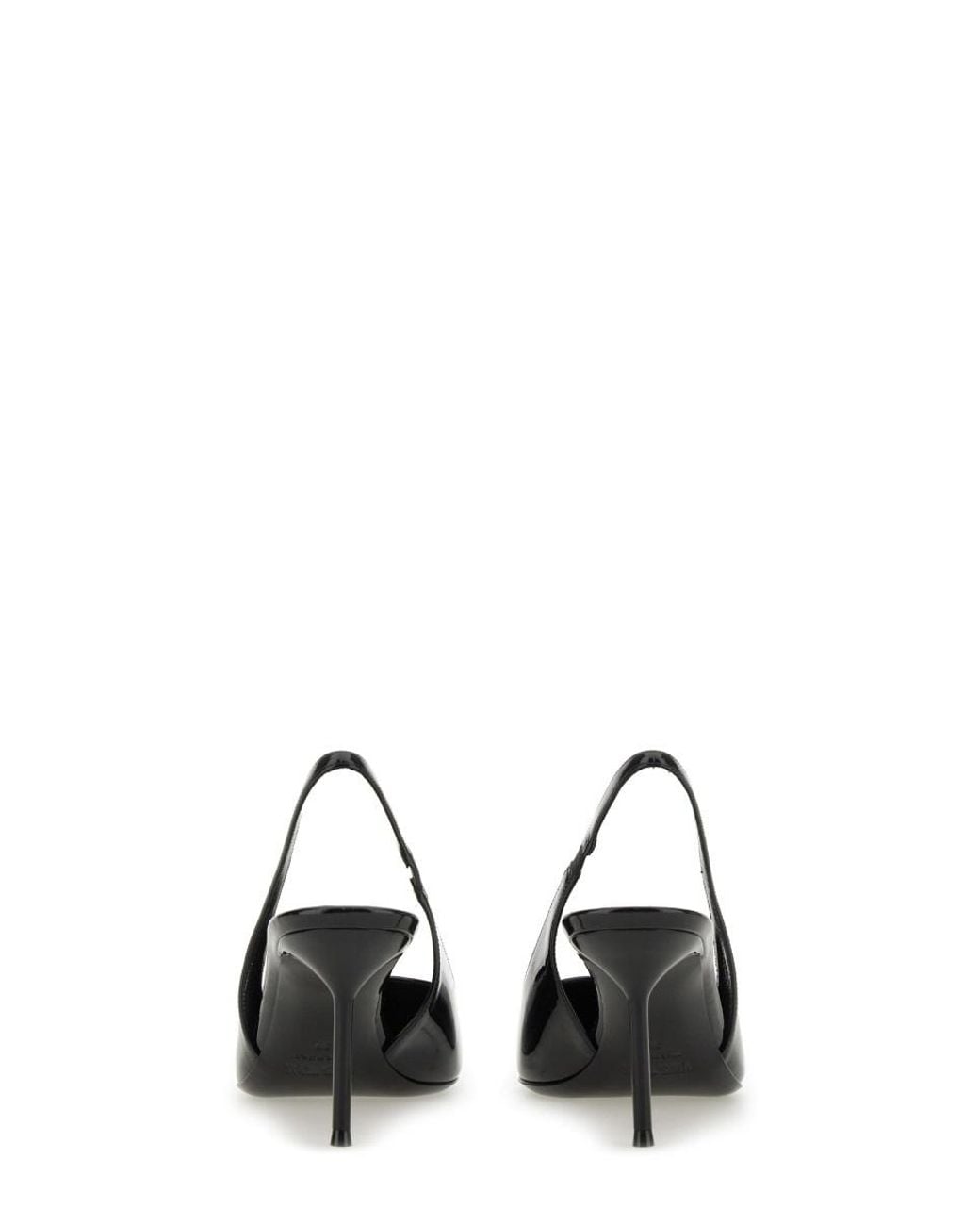 Paris Texas Black Lidia Slingback Heeled Pumps