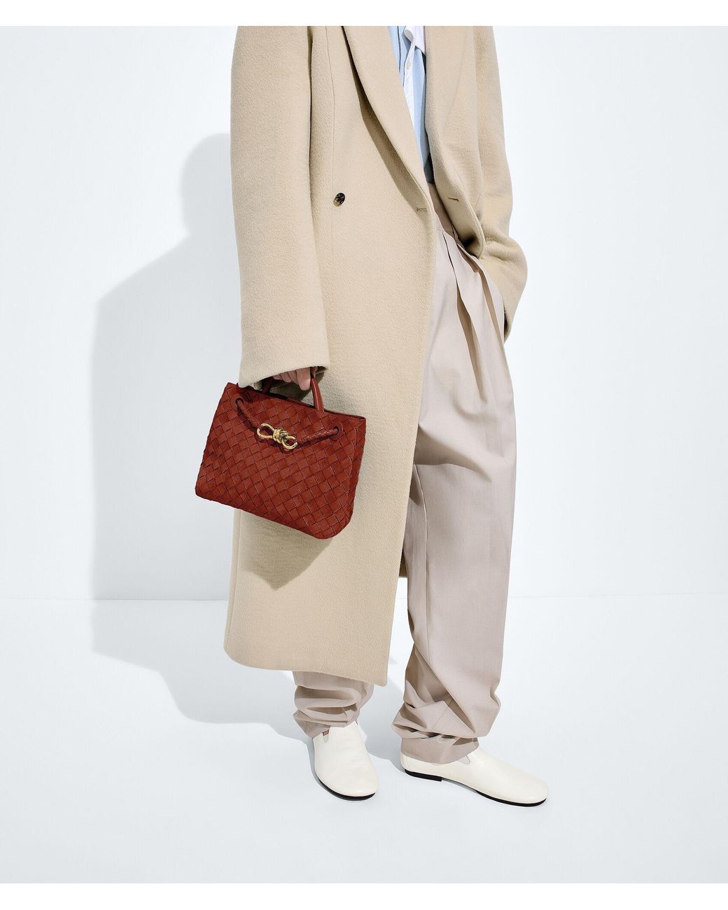Bottega Veneta Red Small Andiamo Shoulder Bag