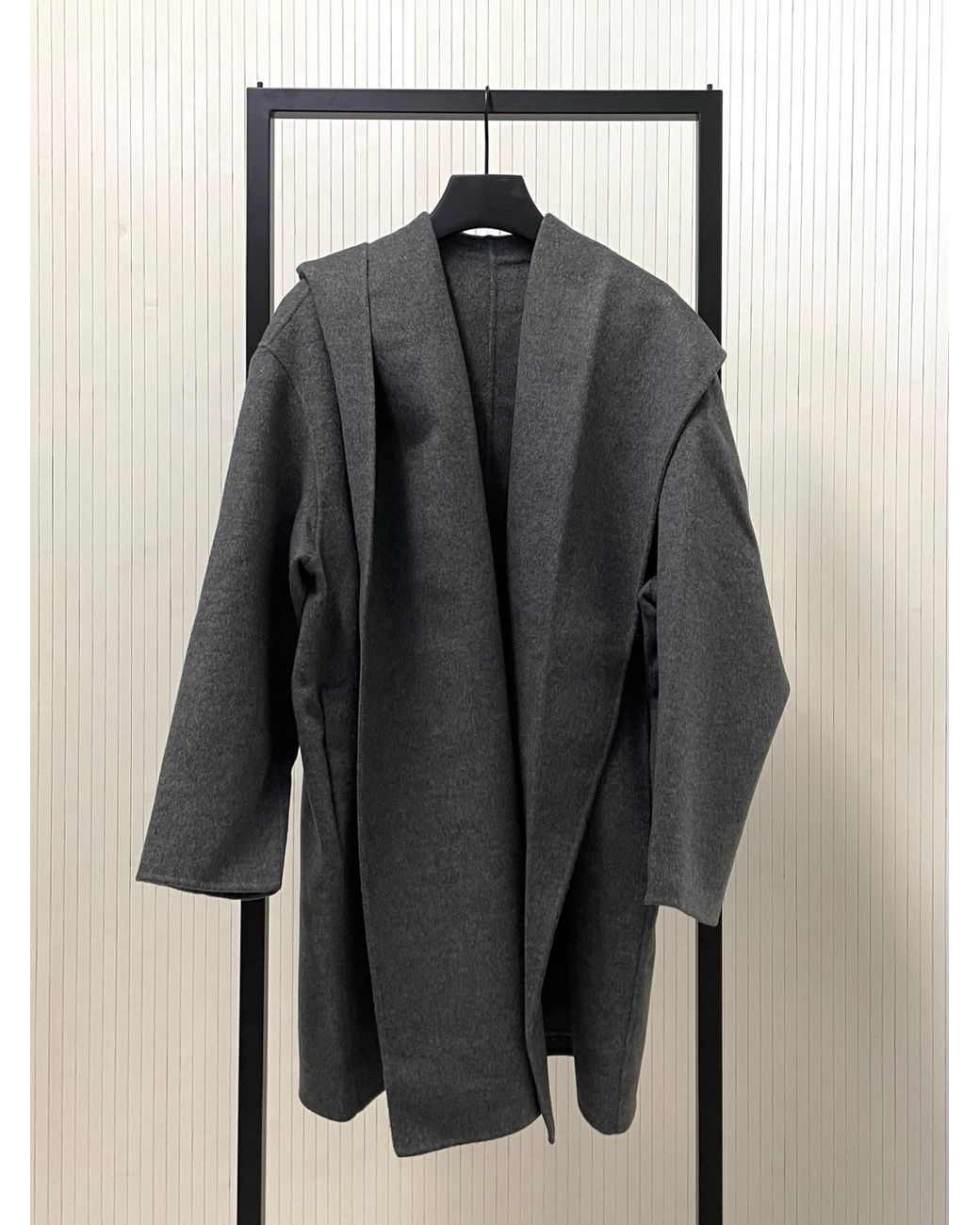 Totême Gray Totême Oversized Hooded Coat
