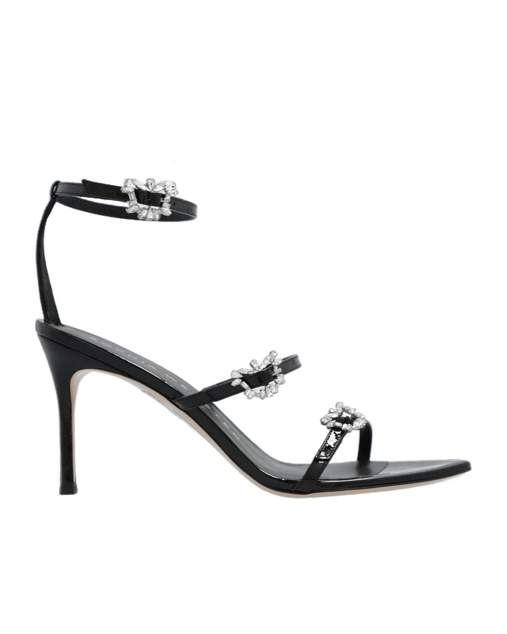 Sophia Webster Metallic Crystal Embellished Strappy Pumps