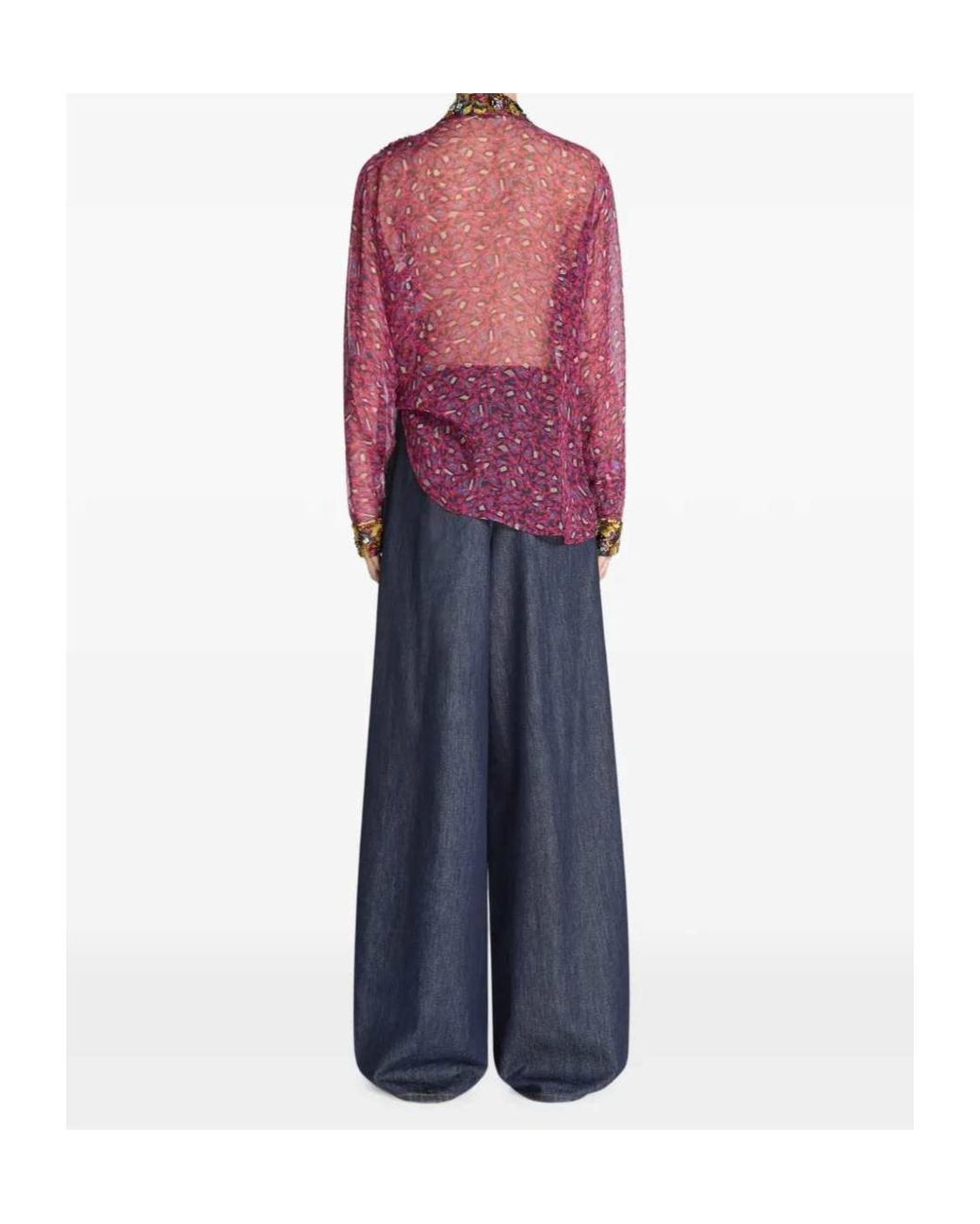 Dries Van Noten Purple Sequined Shirt