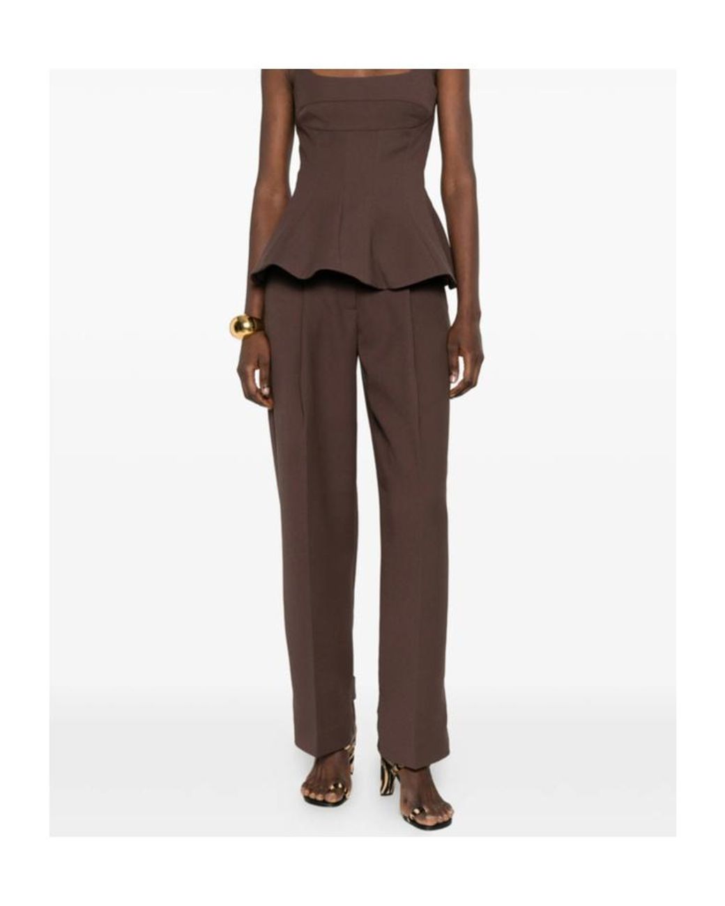 Stine Goya Brown Pleated Trousers
