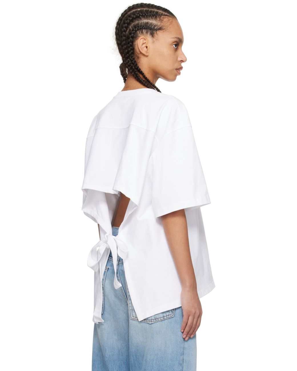 Ganni White T-Shirt With Logo