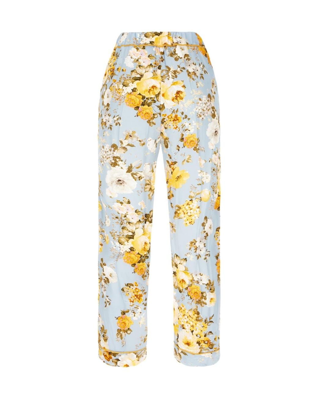 Jucca White Floral Straight-Leg Pants