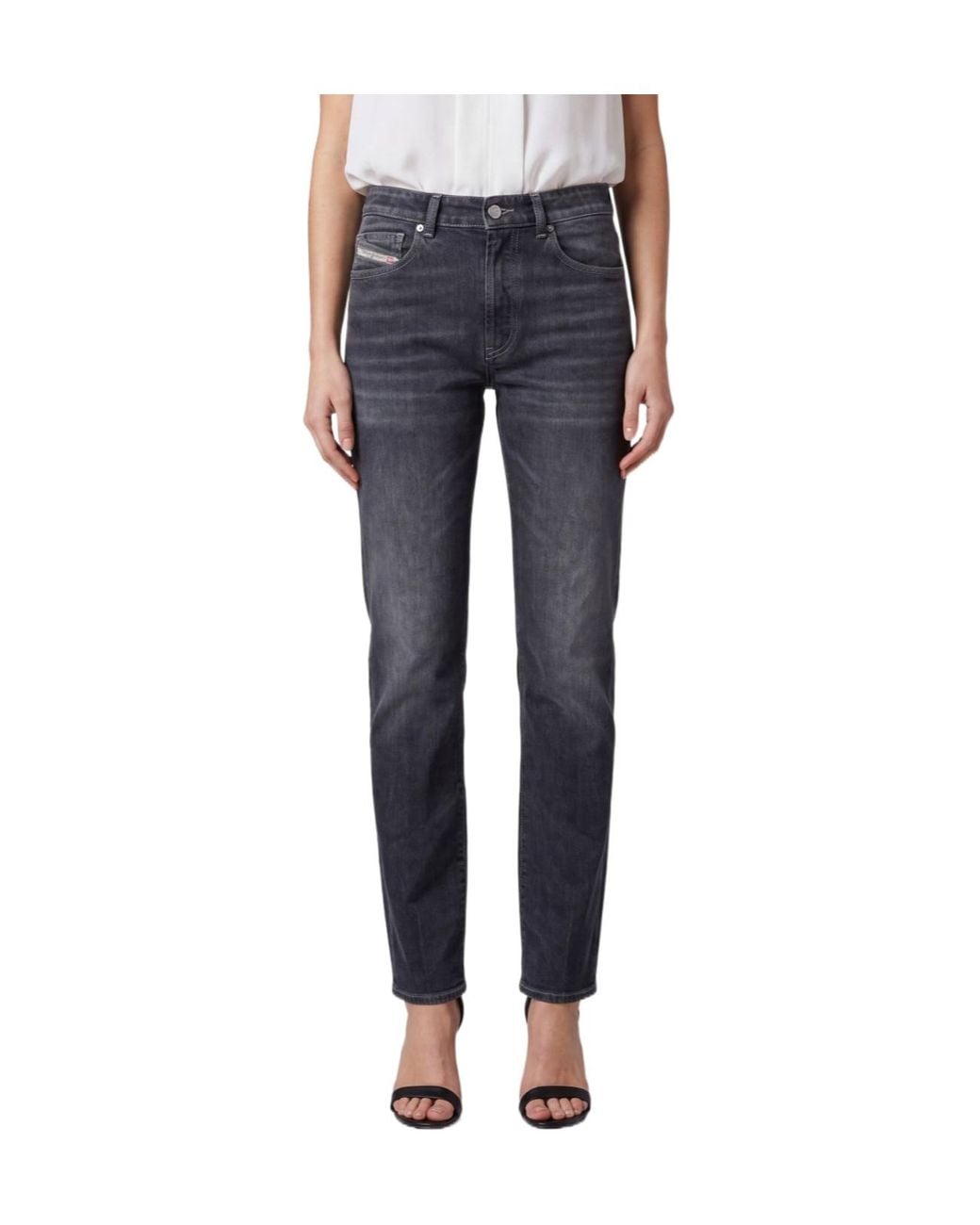 DIESEL Blue Regular Jeans High Waist 1971 D-Sent
