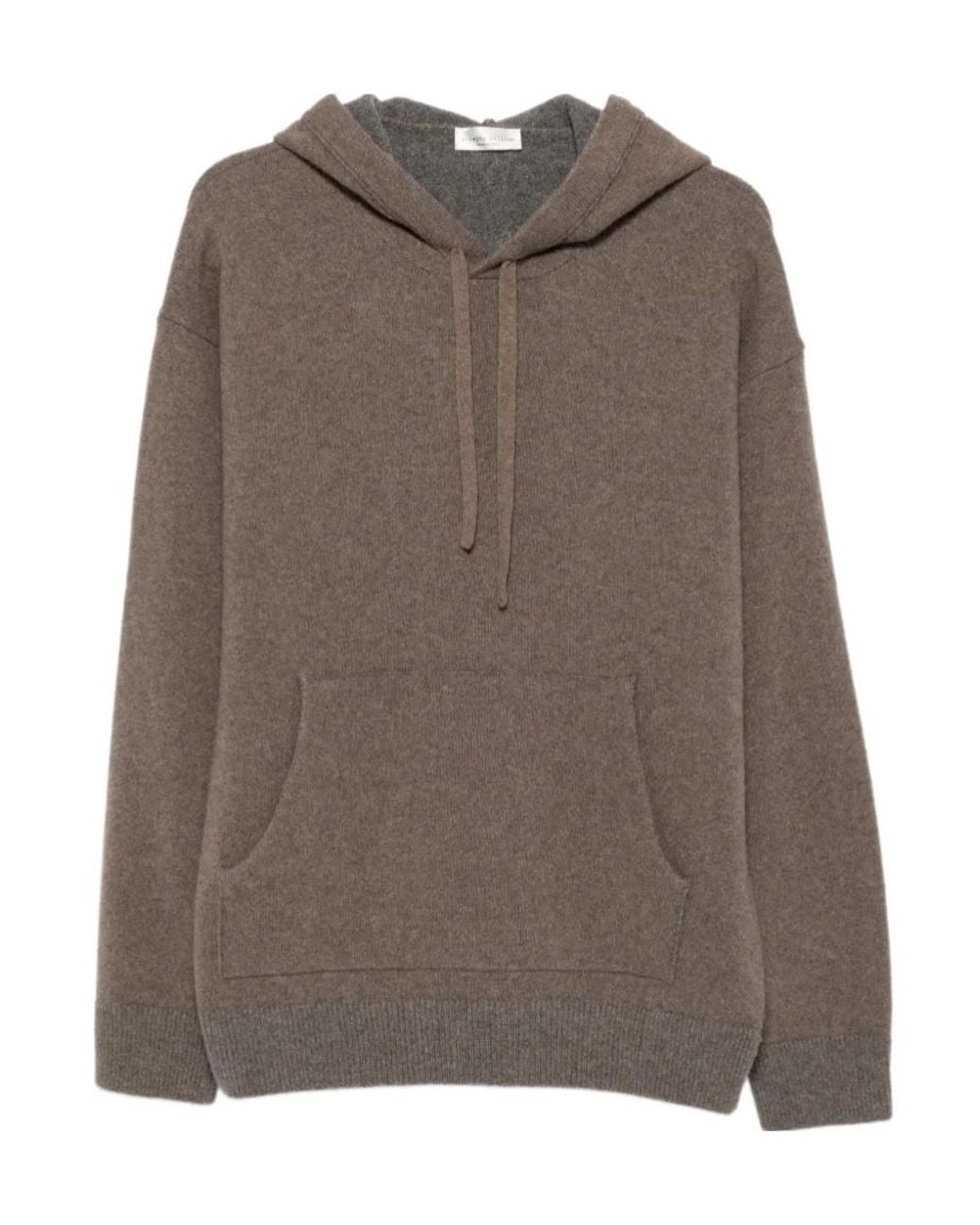 Roberto Collina Brown Front-Pouch Hoodie for men