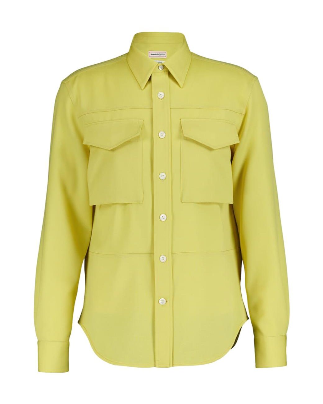 McQueen Yellow Long Sleeved Buttoned Shirt for men