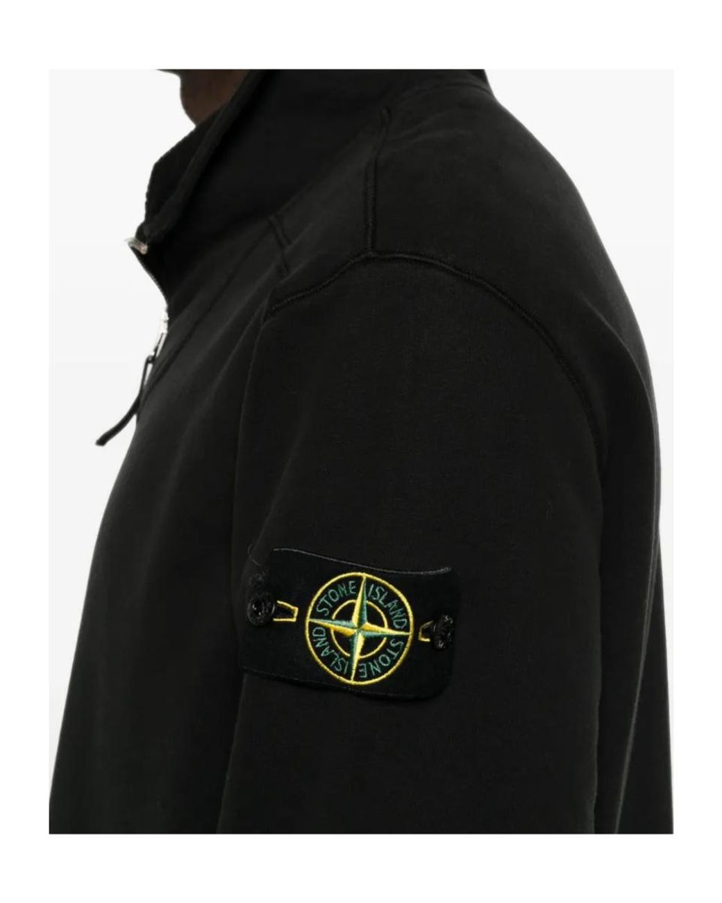 Stone Island Black Half-Zip Sweatshirt for men
