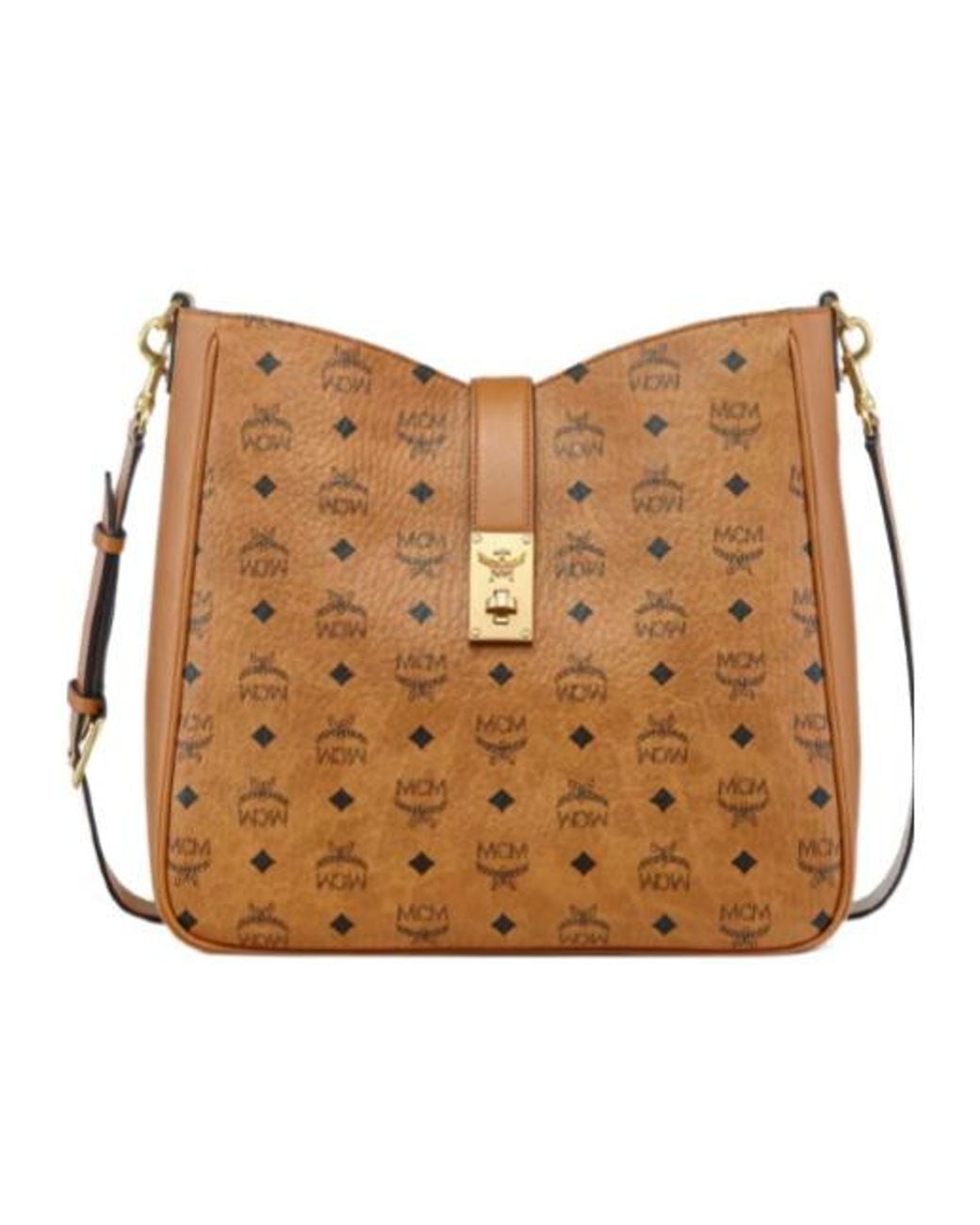 MCM Brown Tracy Monogram Hobo Shoulder Bag for men