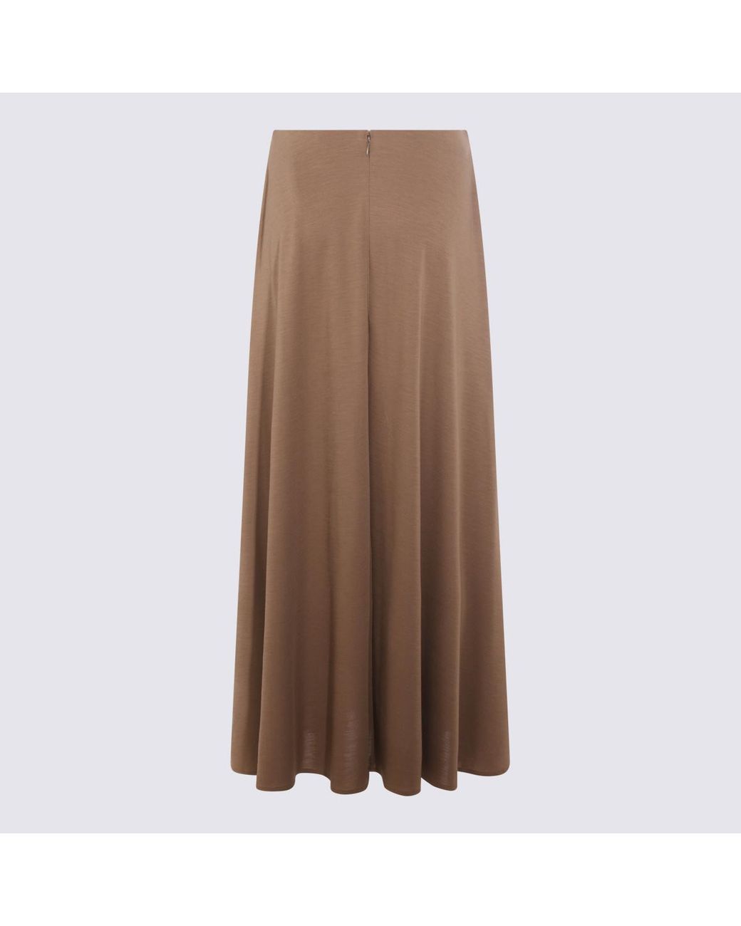 Max Mara Brown Stilla Flared Midi Skirt