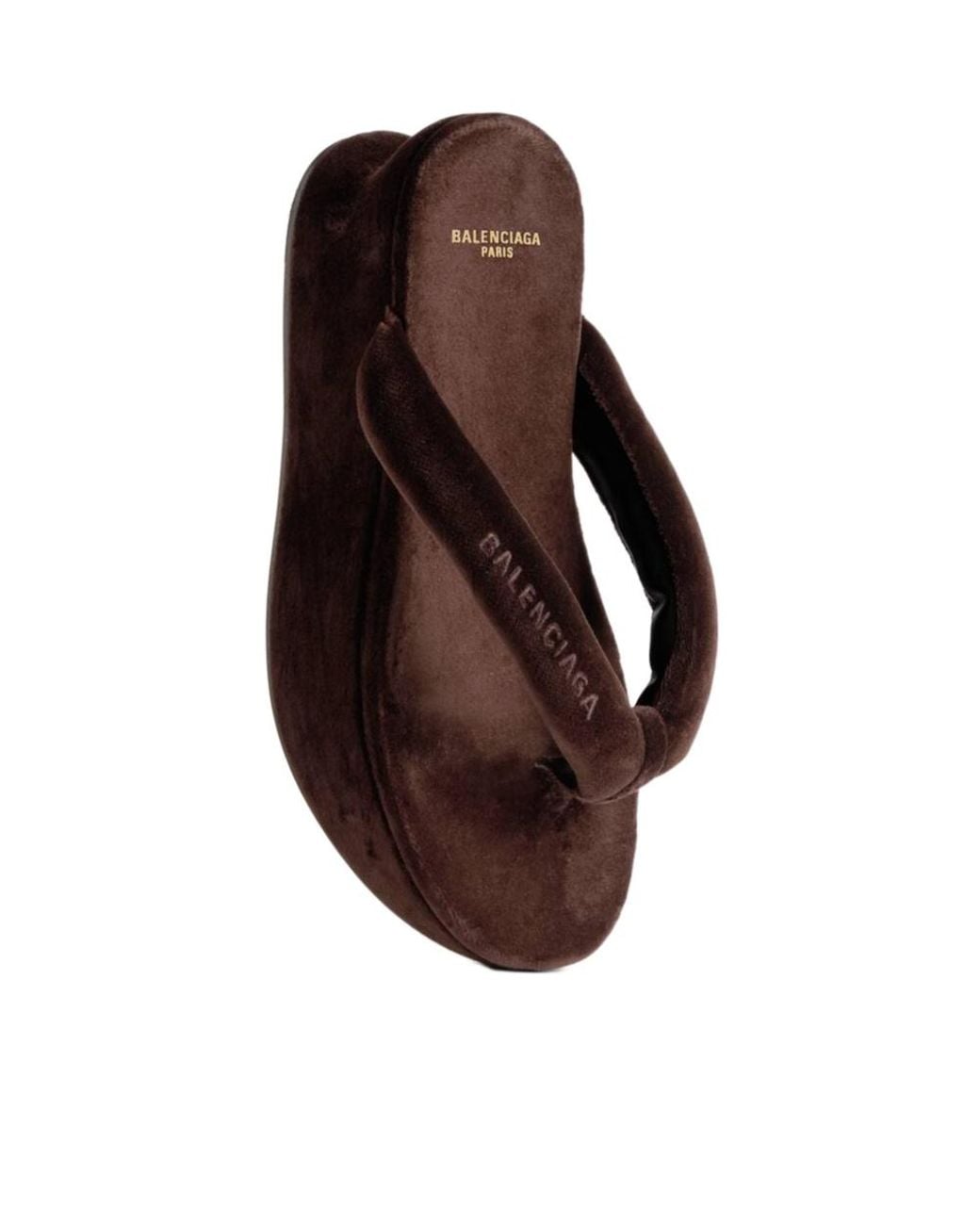 Balenciaga Brown Gaeta Thong Sandals