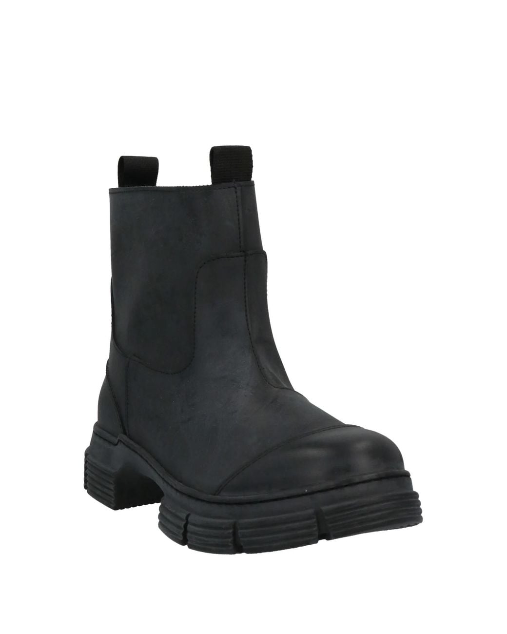 Ganni Black Solid Color Rubber Rain Boots