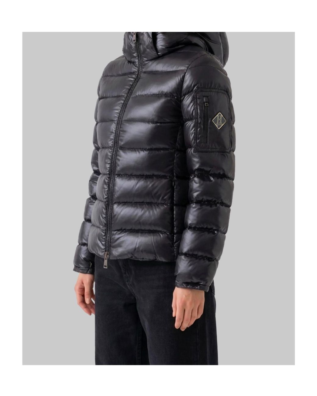 Herno Black Long-Sleeved Down Jacket