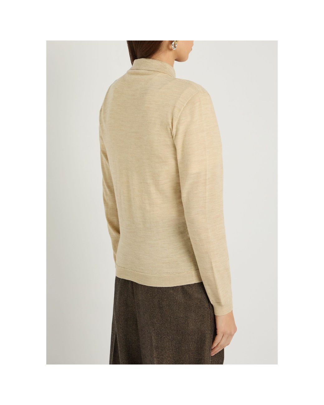 Maison Margiela Natural Simple Wool Cardigan