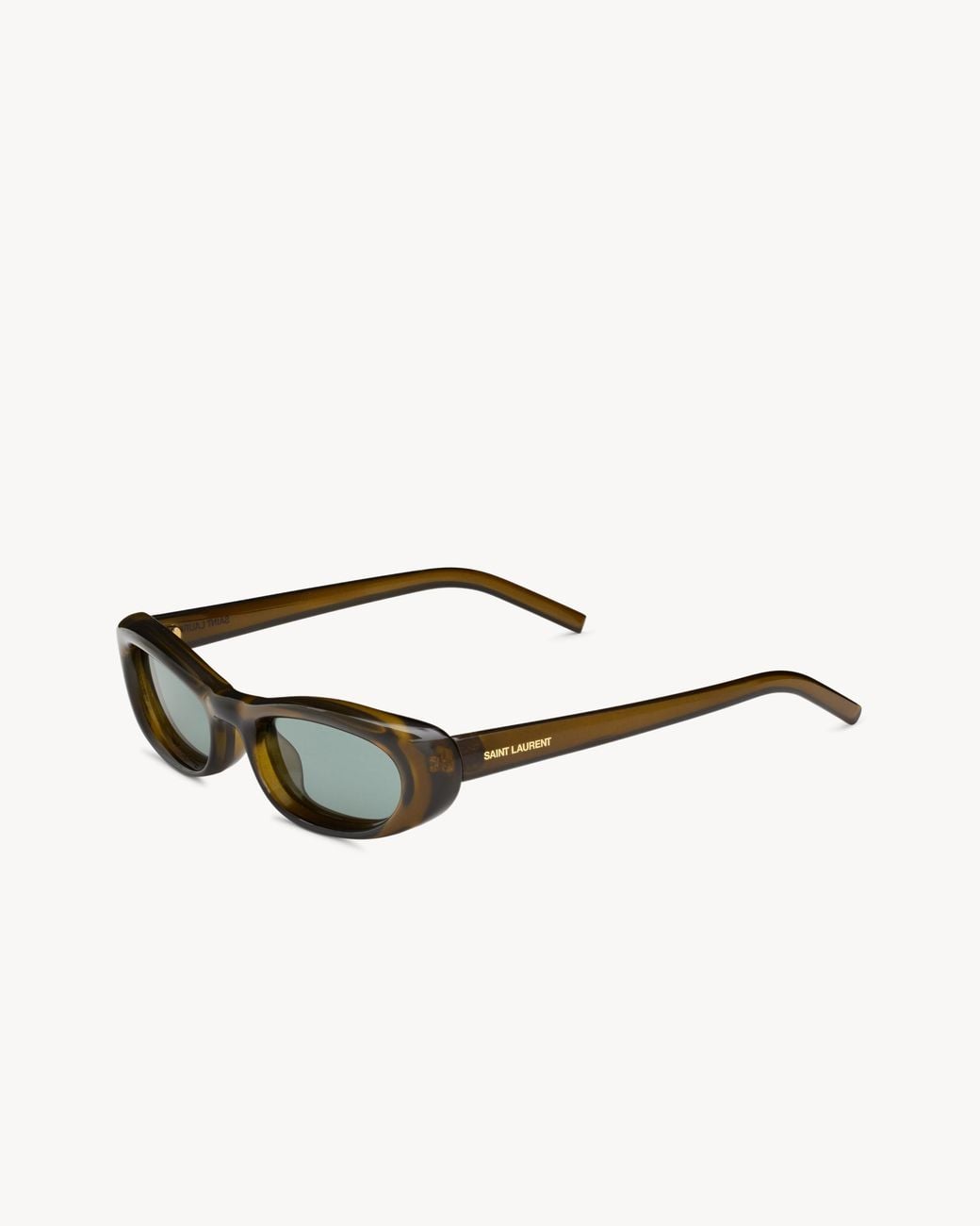 Saint Laurent White Oval-Frame Sunglasses