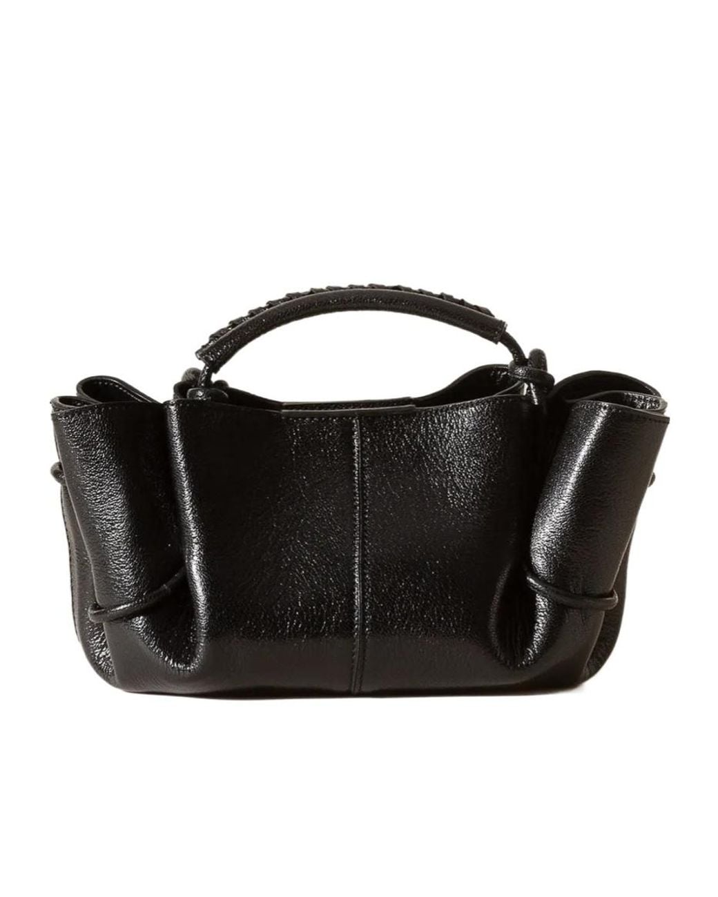 Hereu Black Knotted-Handle Shoulder Bag