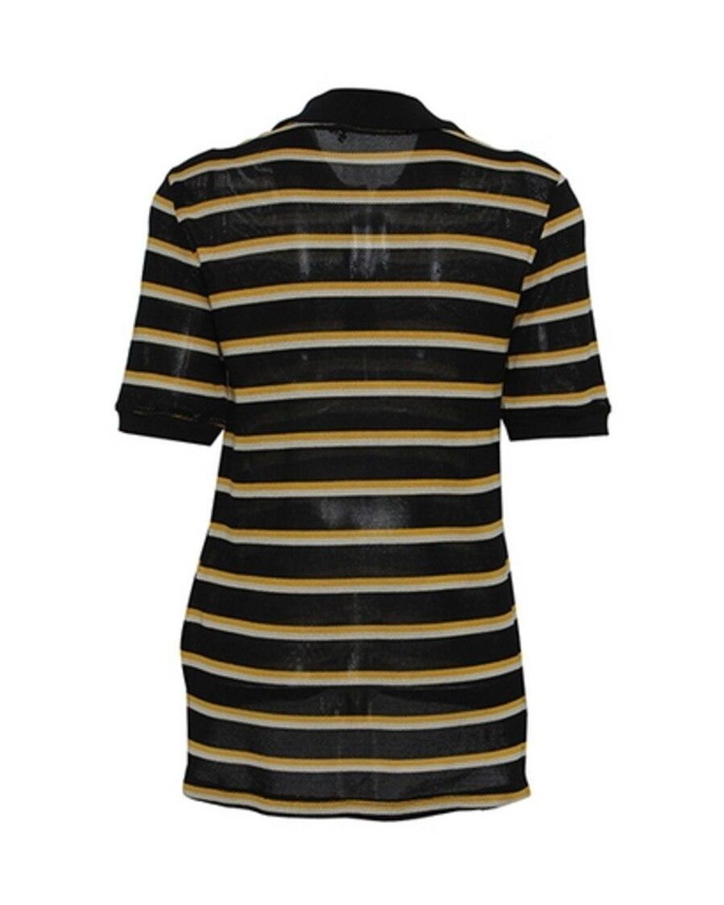 Proenza Schouler Black Striped Polo Shirt for men