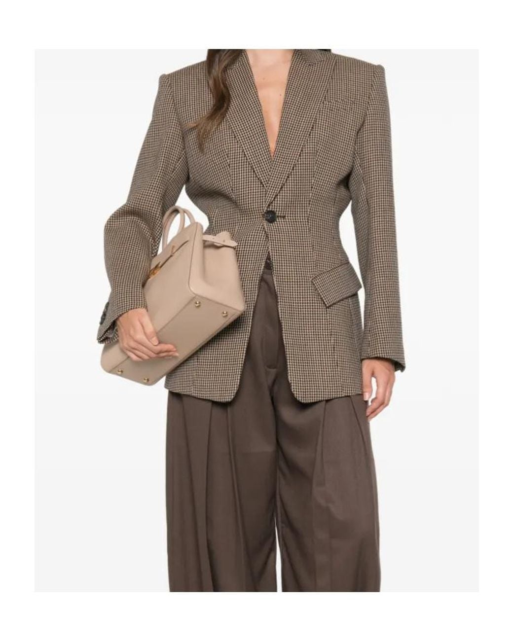Seafarer Brown Kora Houndstooth Blazer