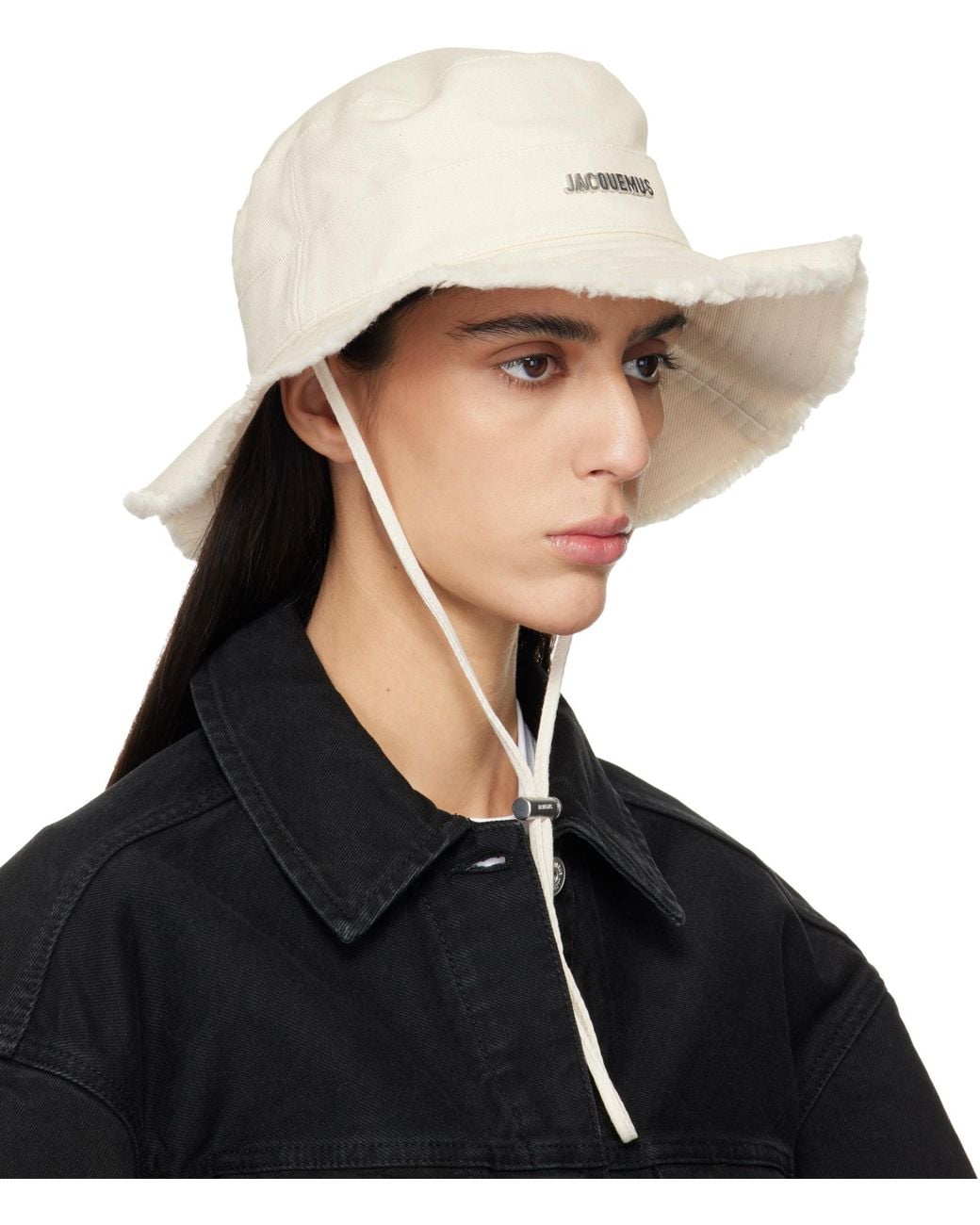 Jacquemus White Le Bob Artichaut Canvas Bucket Hat