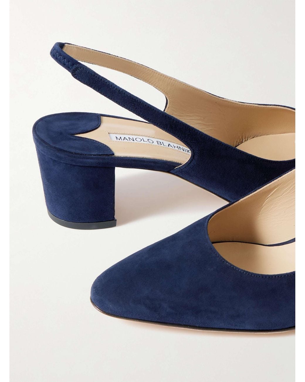 Manolo Blahnik Blue Slingback High Heels