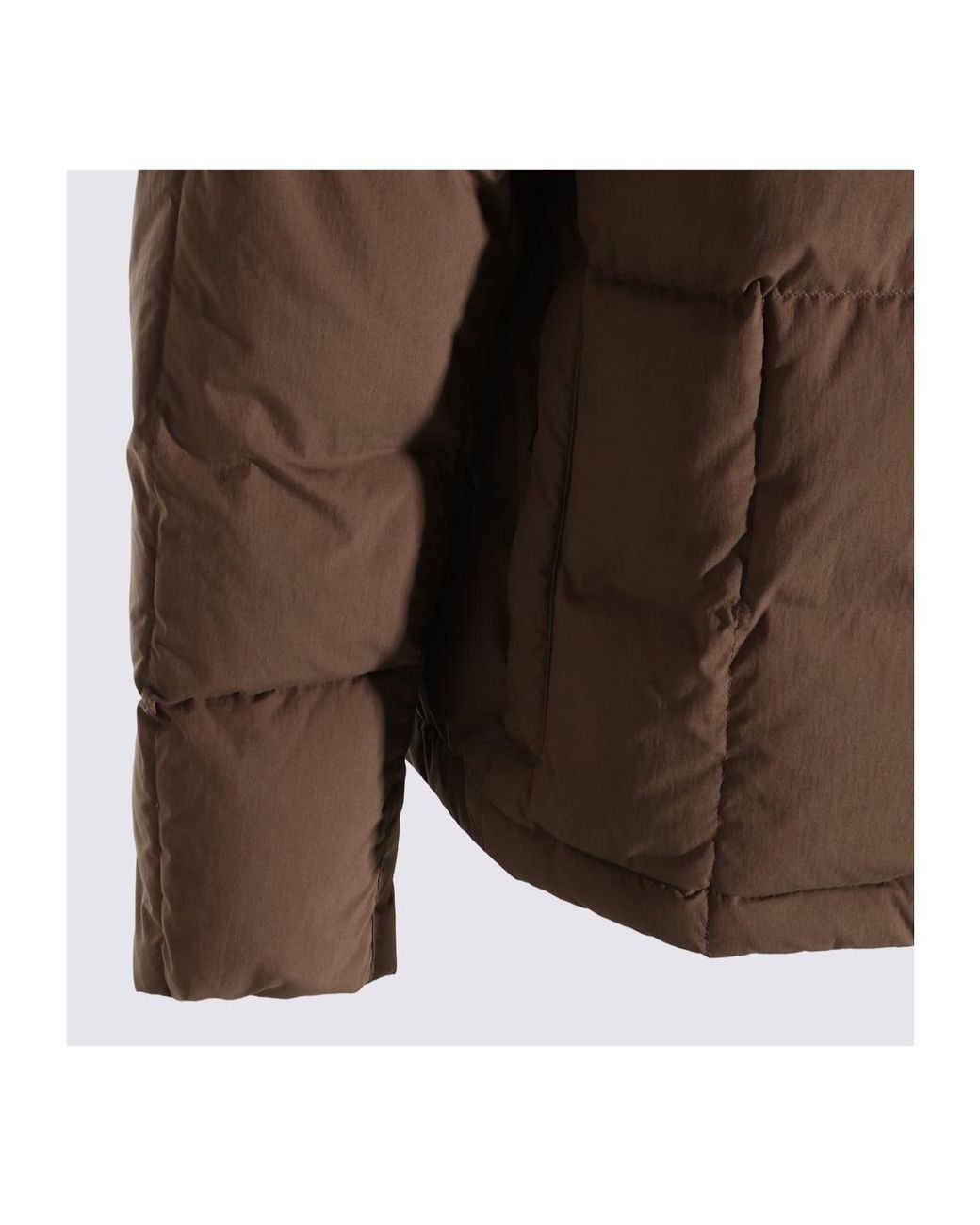 Stone Island Brown High-Neck Padded Jacket for men