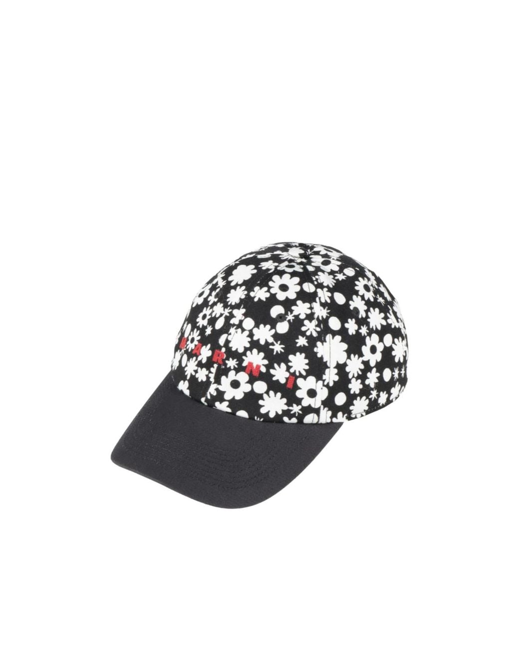 Marni White Floral Baseball Cap