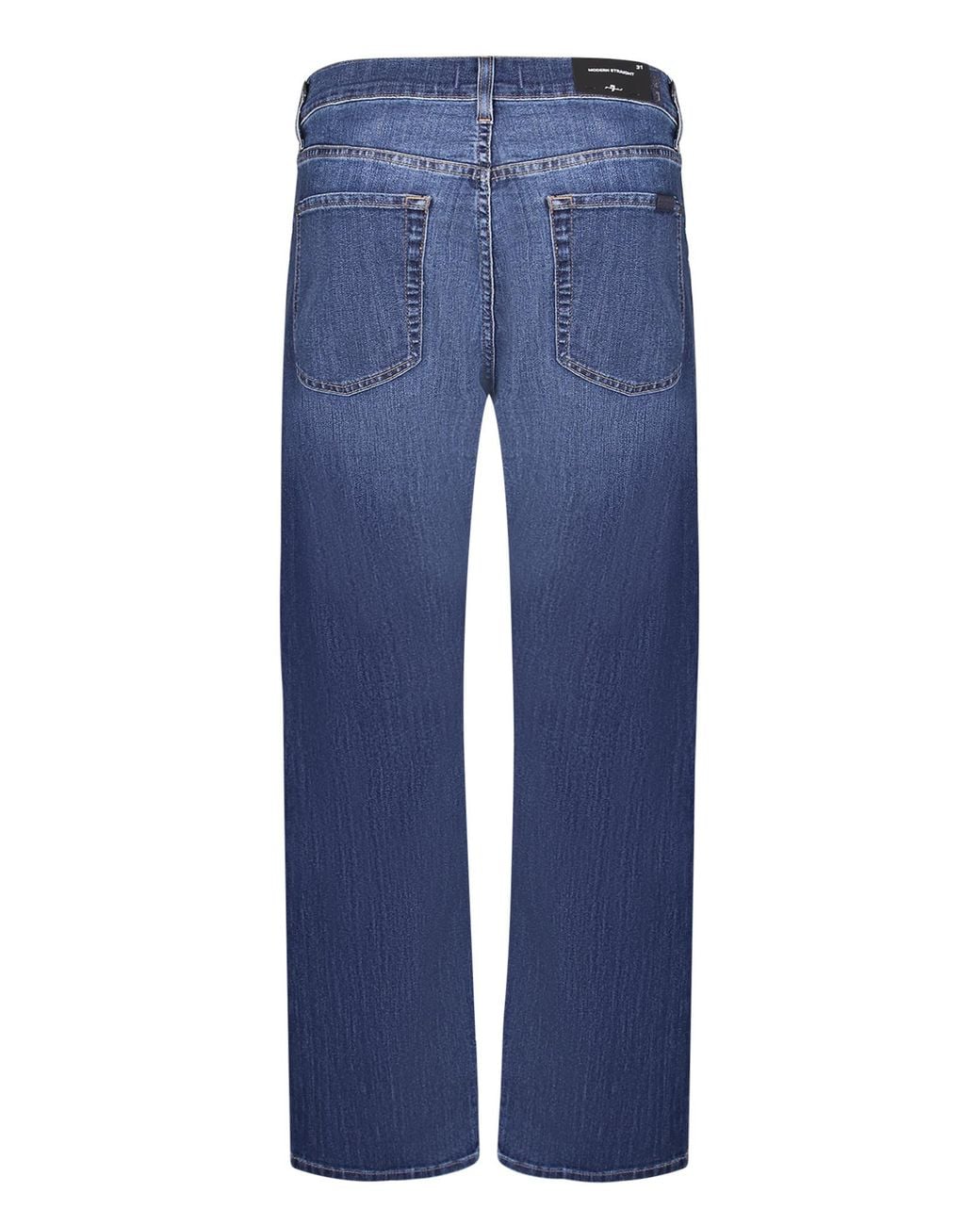 7 For All Mankind Blue Modern Straight Jeans for men
