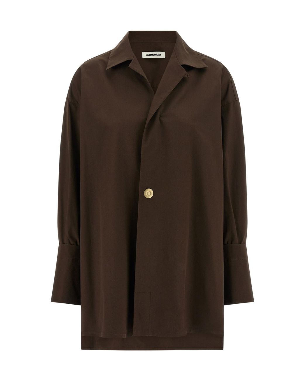 DARKPARK Brown Jodie Popeline Tunic Style Shirt