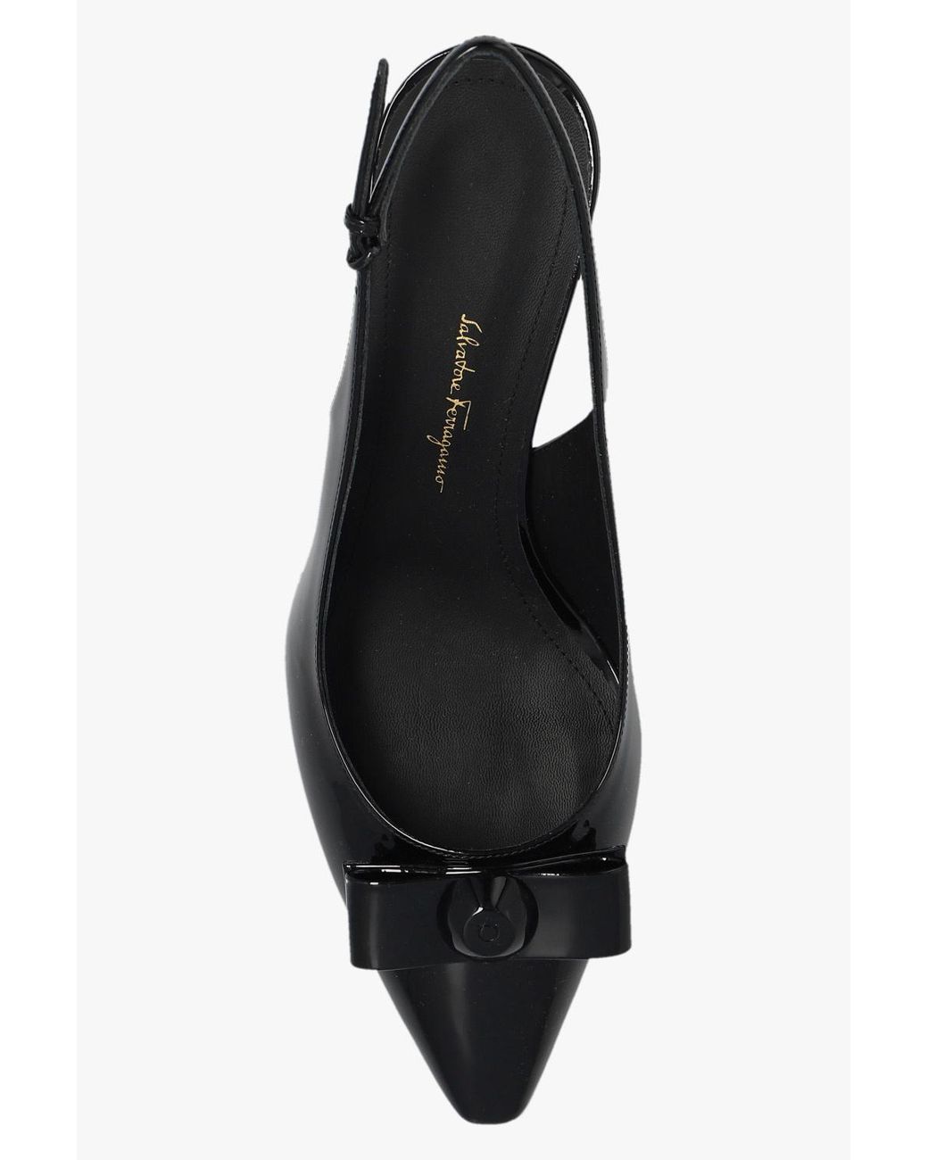 Ferragamo Black Vara Bow Slingback Pumps