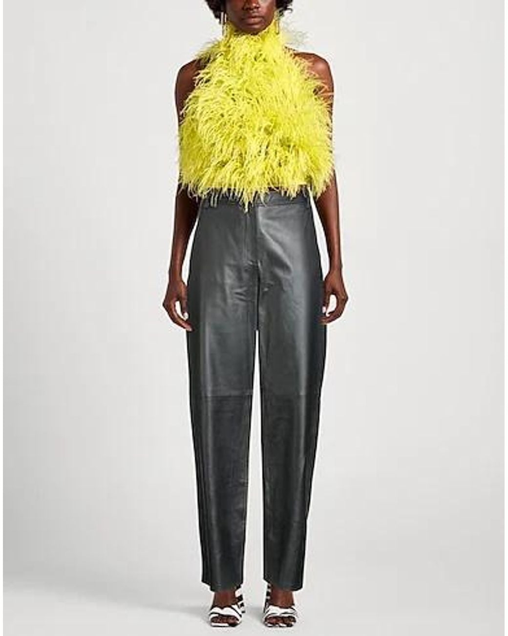 Max Mara Gray Minimal Straight-Leg Pants