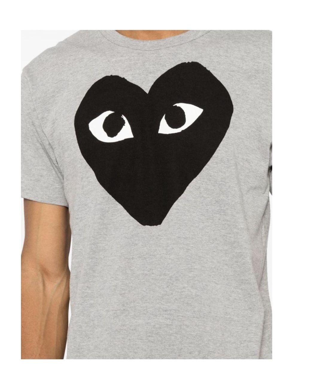 COMME DES GARÇONS PLAY Gray Cotton T-Shirt