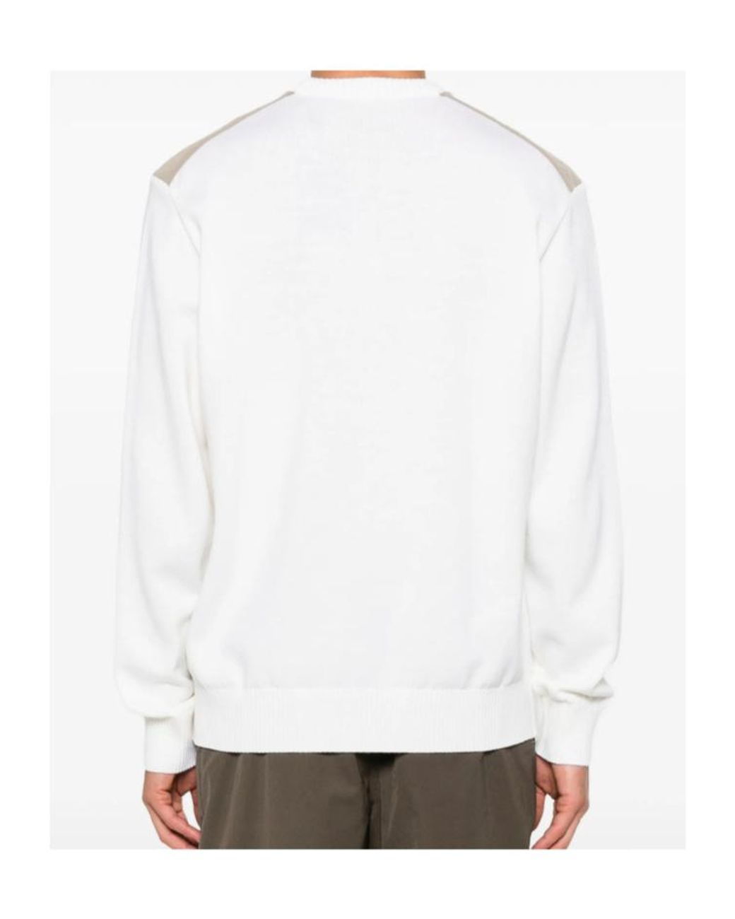 Paul & Shark Natural Contrast-Panel Crew-Neck Sweater for men
