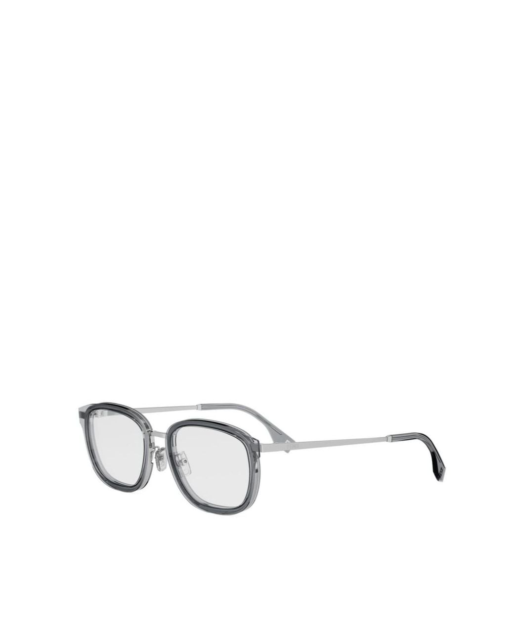 Fendi White Geometric Plano Mirror for men