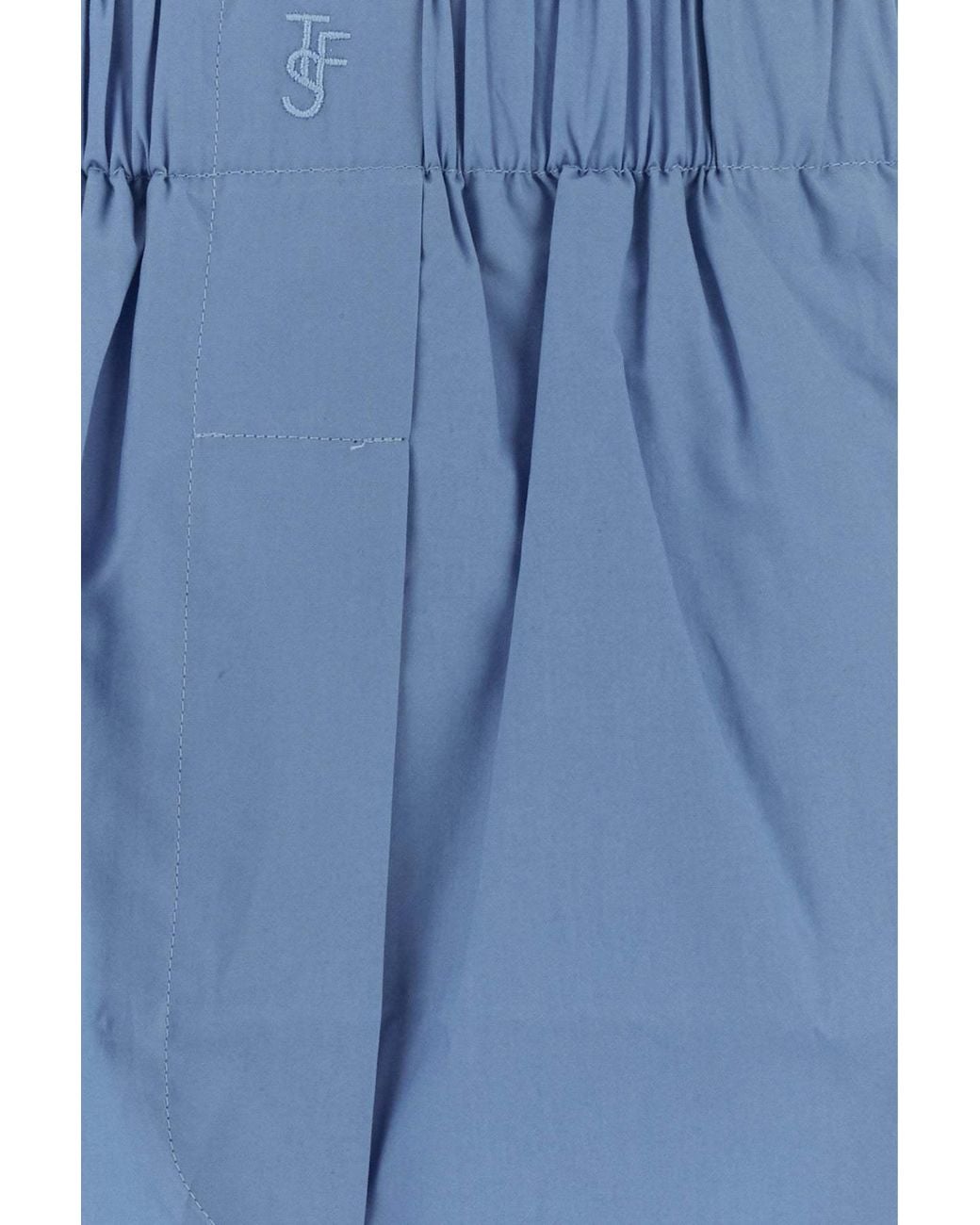 Frankie Shop Blue Elastic-Waist Shorts