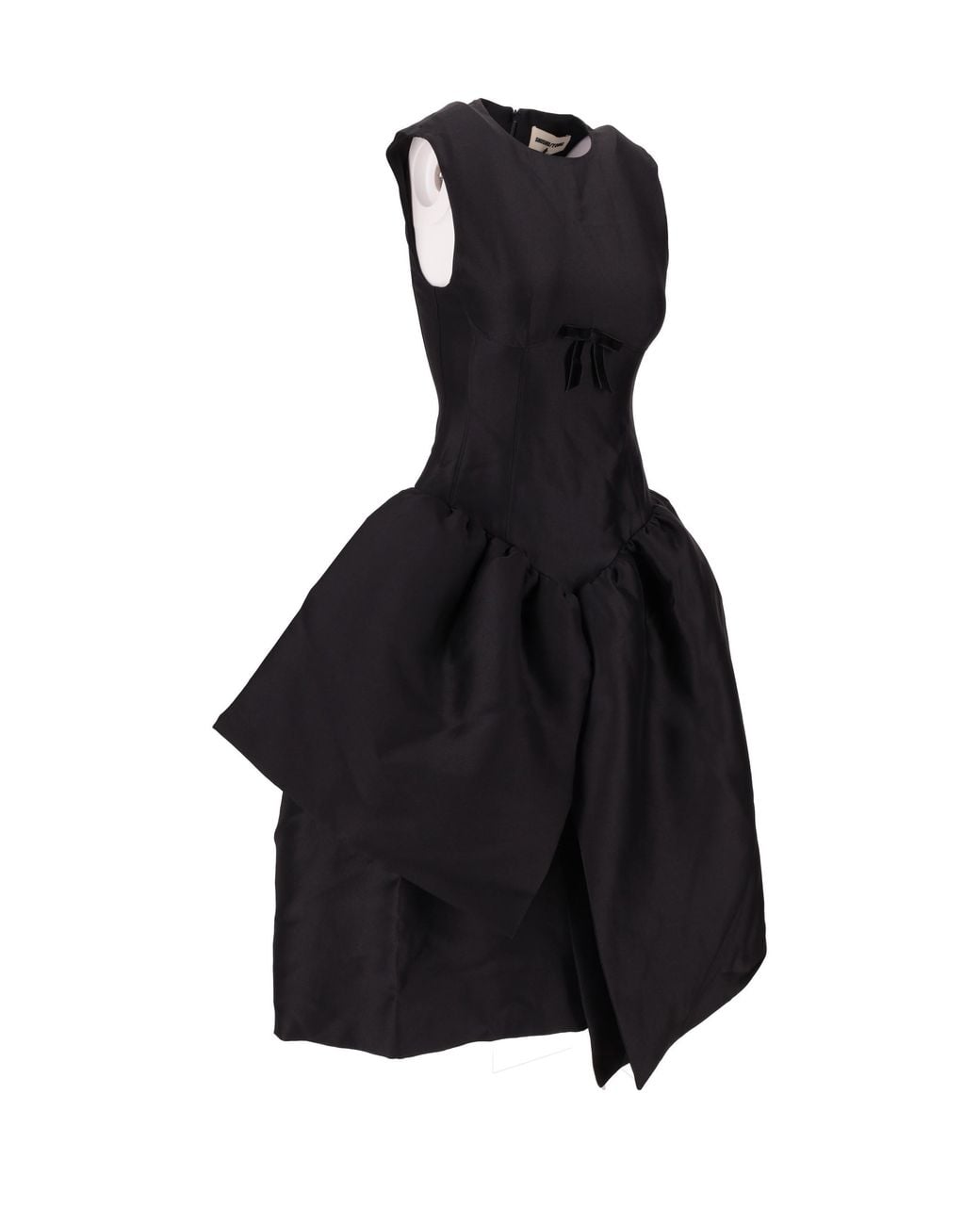 ShuShu/Tong Black Smocked-Panel Dress