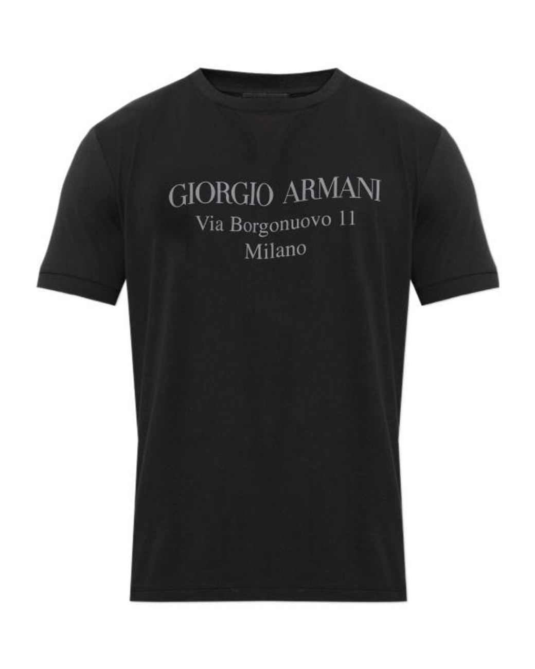 Giorgio Armani Black T-Shirt With Print for men