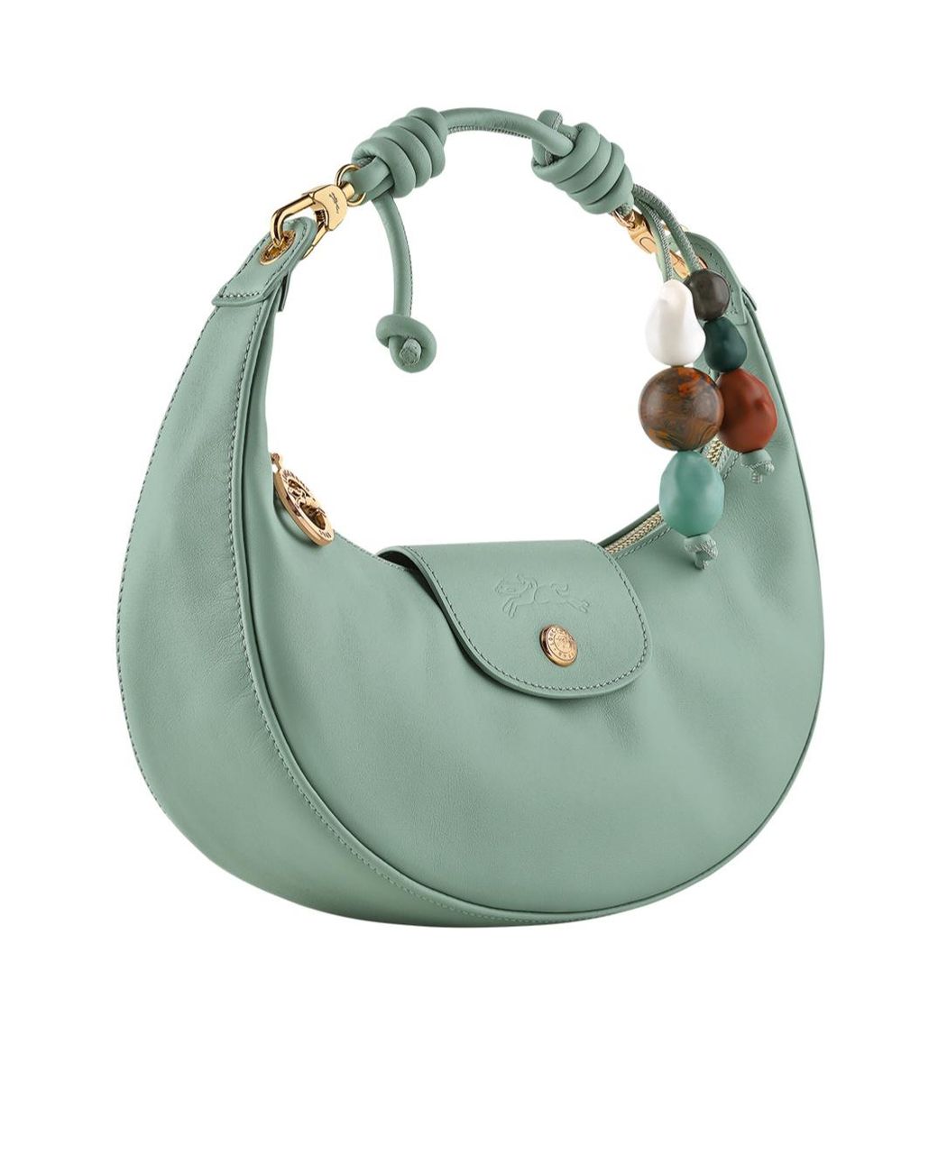 Longchamp Green Le Pliage Zipped Shoulder Bag