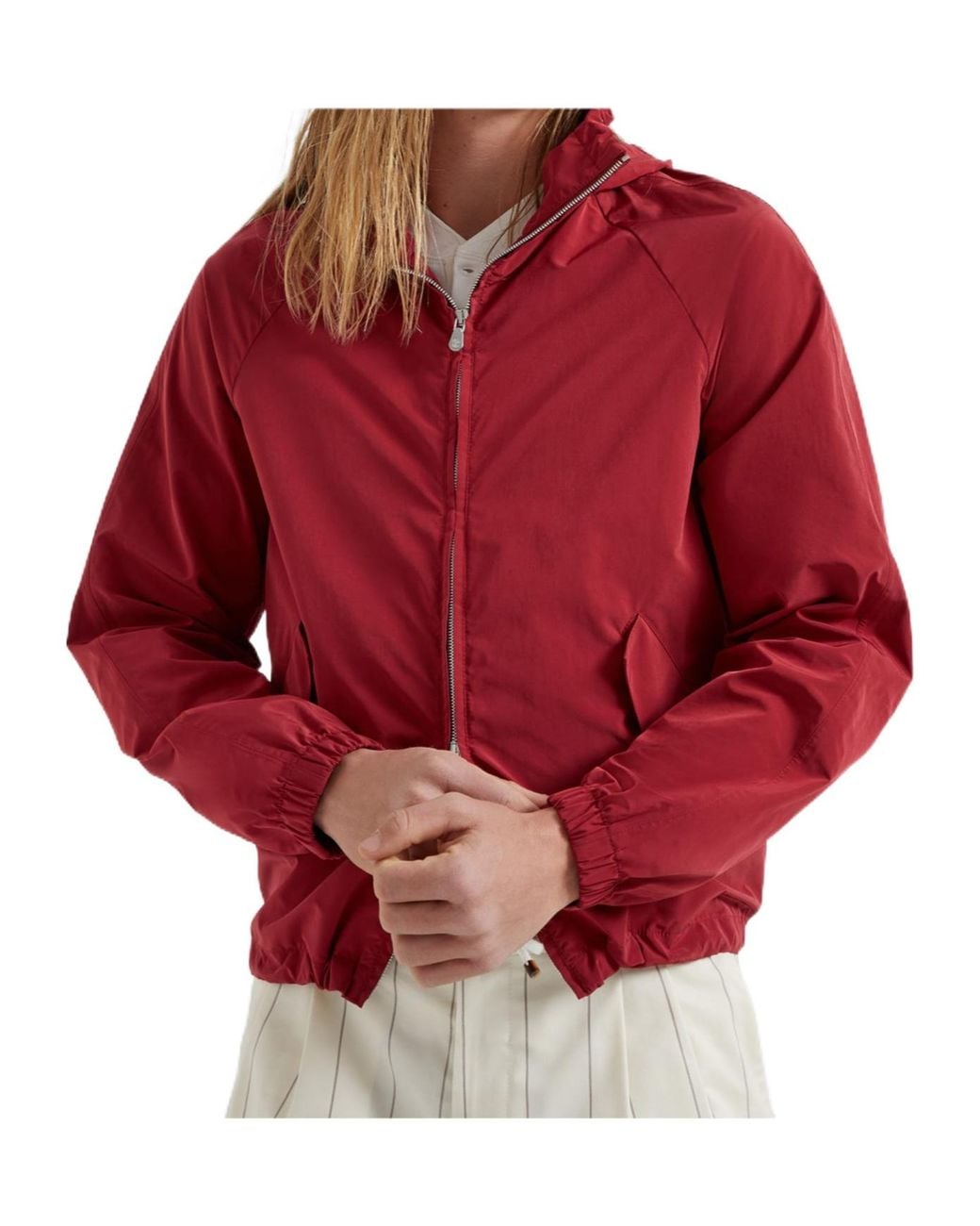 Brunello Cucinelli Red Water-Resistant Jacket for men