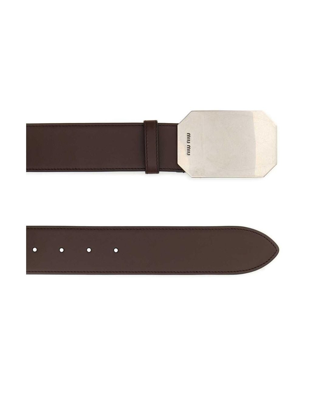 Miu Miu White Leather Belt