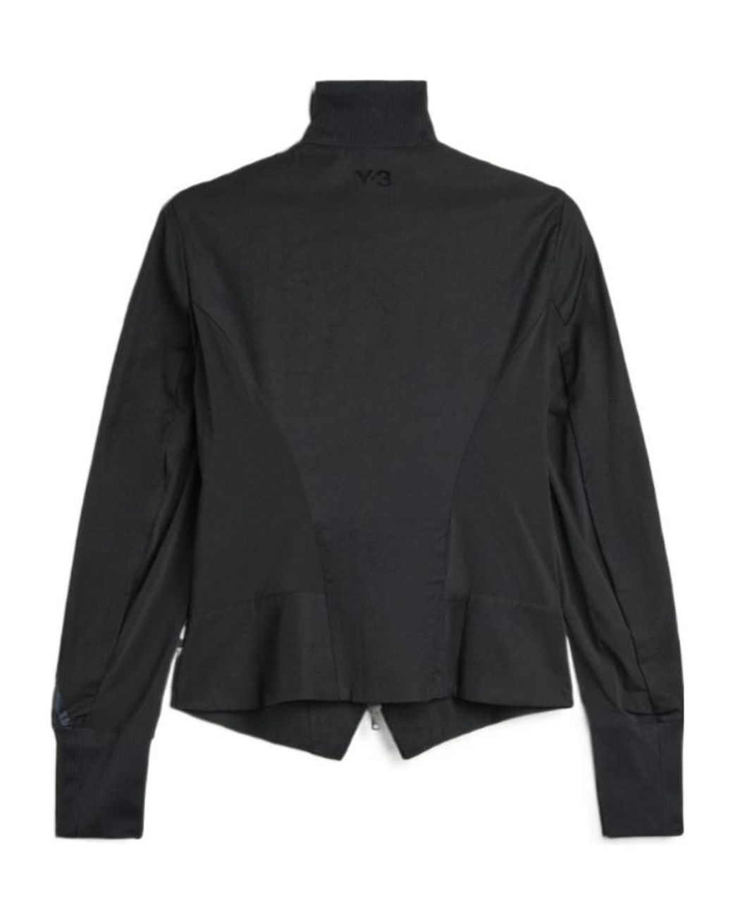 Y-3 Black Logo Stripe Zip-Up Jacket