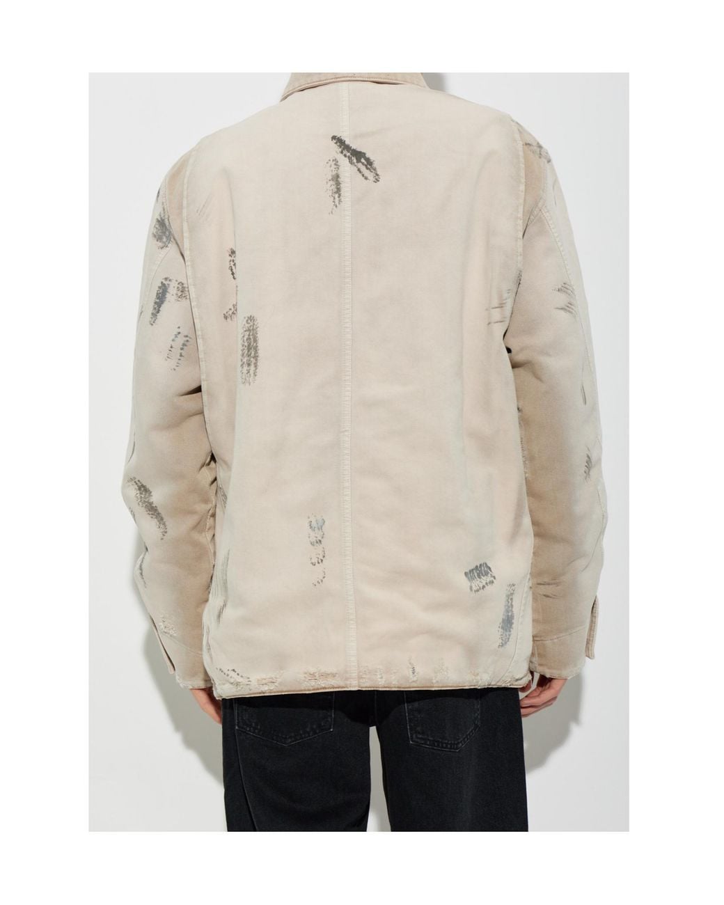 M I S B H V Natural Button-Front Long-Sleeve Denim Jacket for men