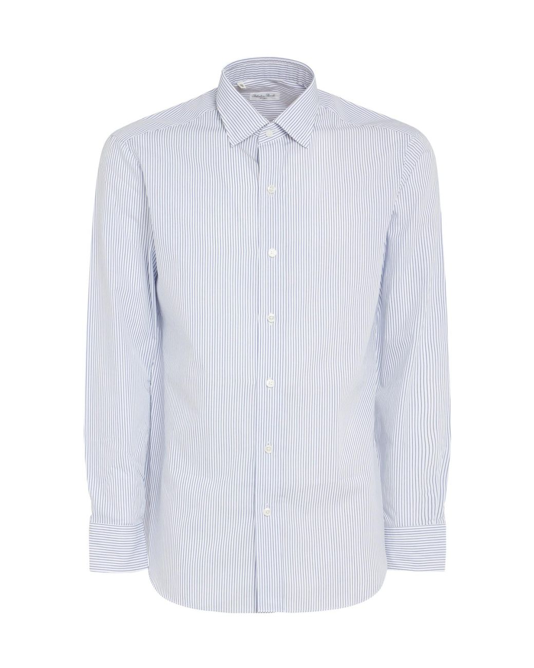 Salvatore Piccolo White Striped Long-Sleeved Shirt for men