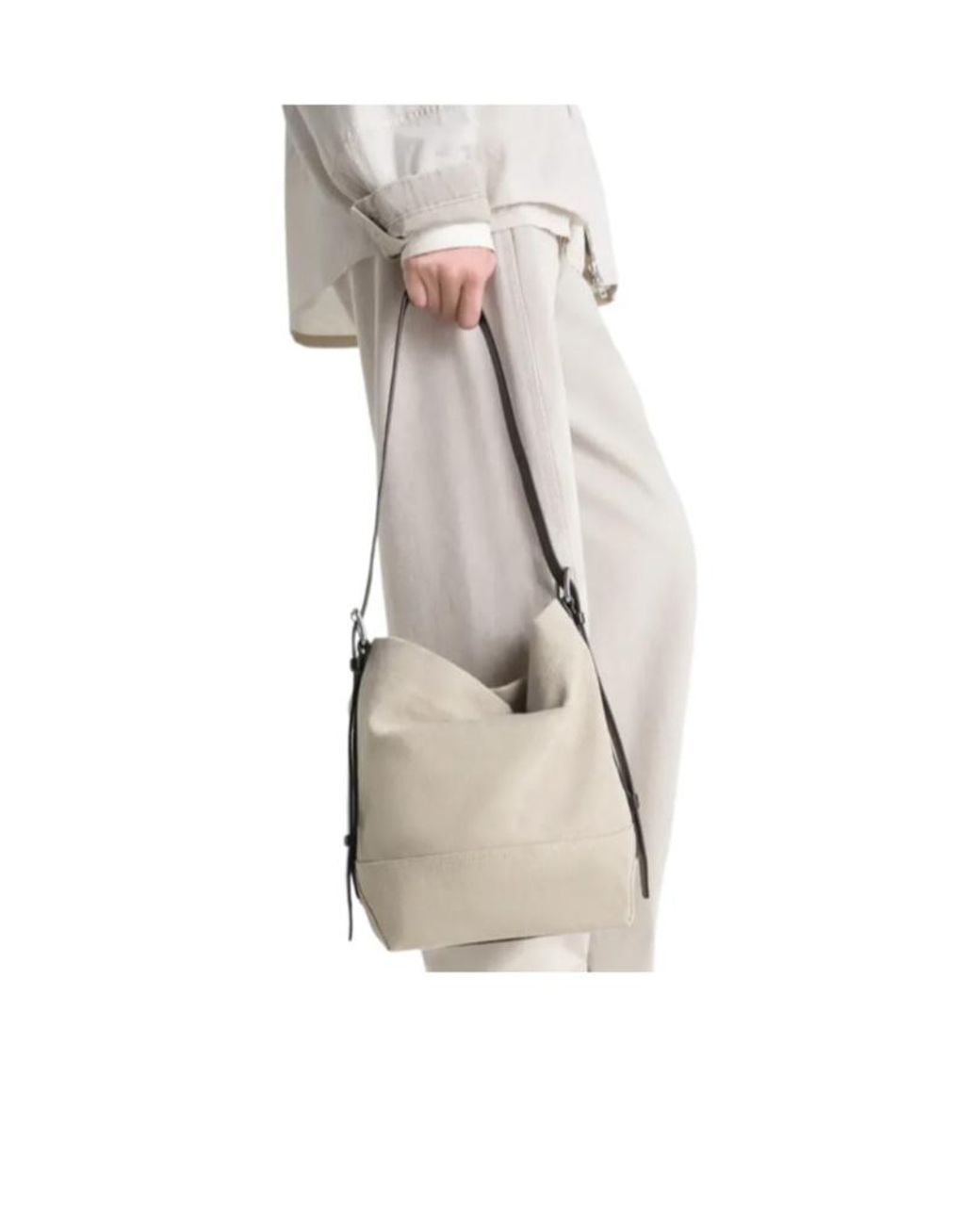 Lemaire White Zip-Up Top Handle Bag for men