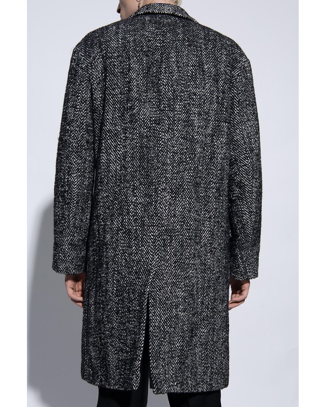 Dries Van Noten Gray Long-Sleeved Coat for men