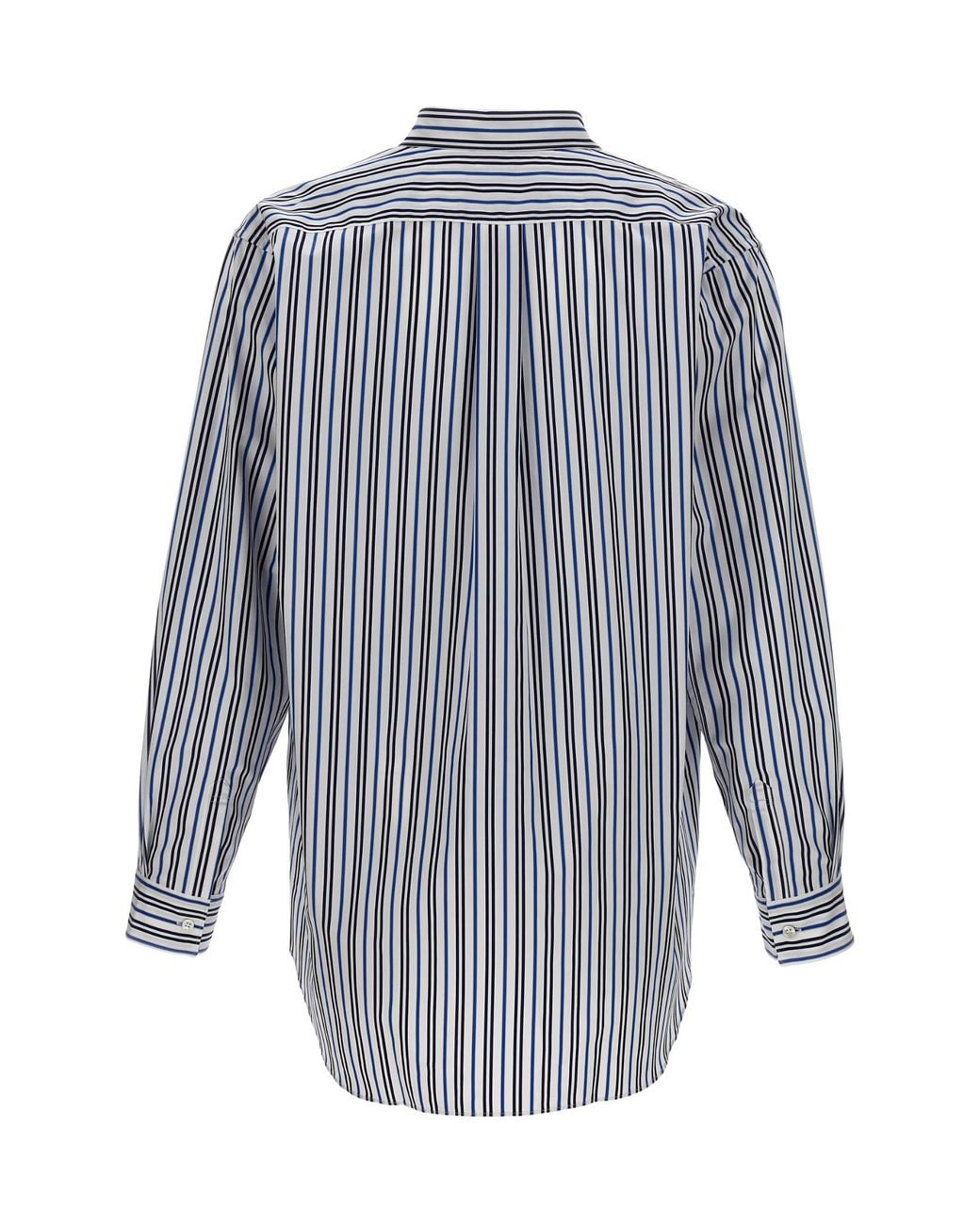 Comme des Garçons Blue Comme Des Garçons Shirt Striped Buttoned Shirt for men