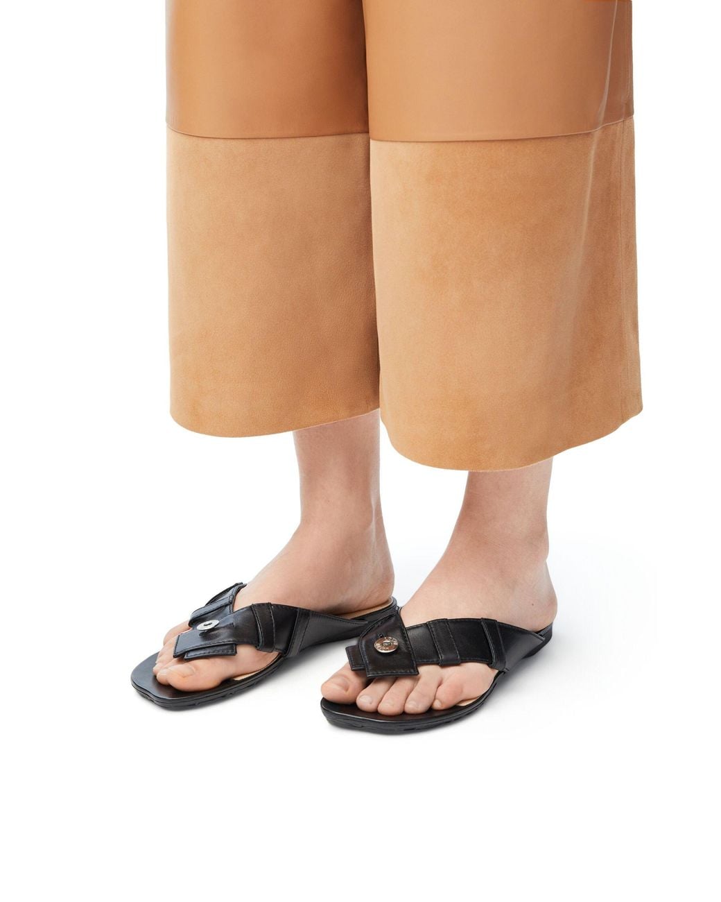 Loewe Black Toy Panta Toe Post Sandal