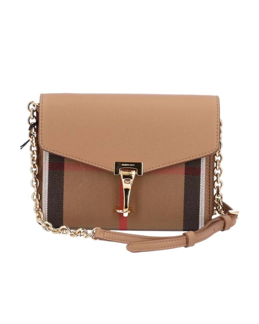 Burberry Brown Check Logo Crossbody Bag
